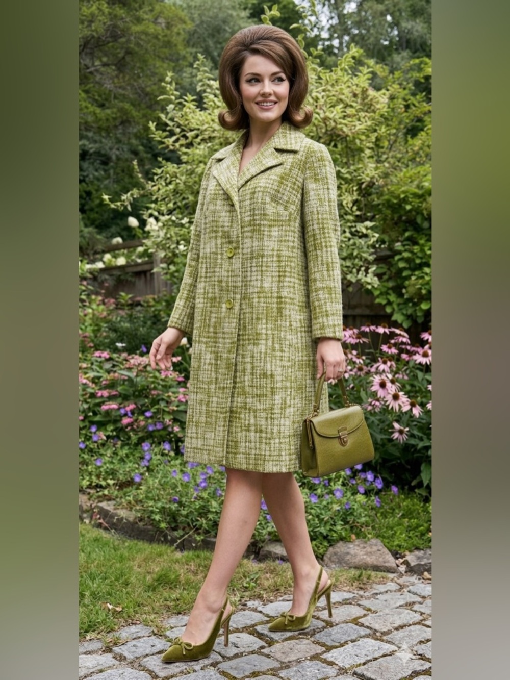 Vintage 60s Couture Coat Frank Fong Hong Kong | Wool with Silk Lining